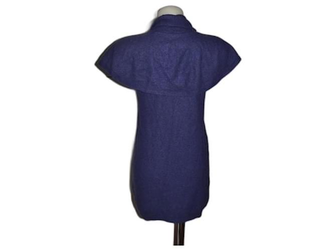 Love Moschino Mixed wool dress Dark purple  ref.959222